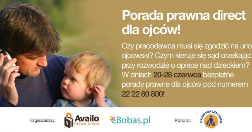 Jesteś ojcem? Skorzystaj z bezpłatnej porady prawnej! Jesteś ojcem? Skorzystaj z bezpłatnej porady prawnej!