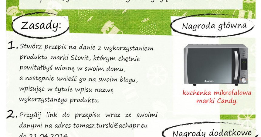 Powitaj wiosnę w swoim domu! Konkurs dla blogerów STOVIT Powitaj wiosnę w swoim domu! Konkurs dla blogerów STOVIT