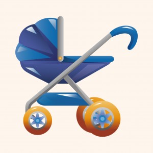 Baby carriages theme elements