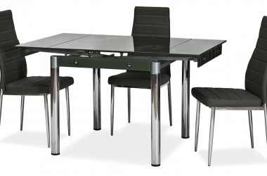 Krzesło z ekoskóry i stali chromowanej